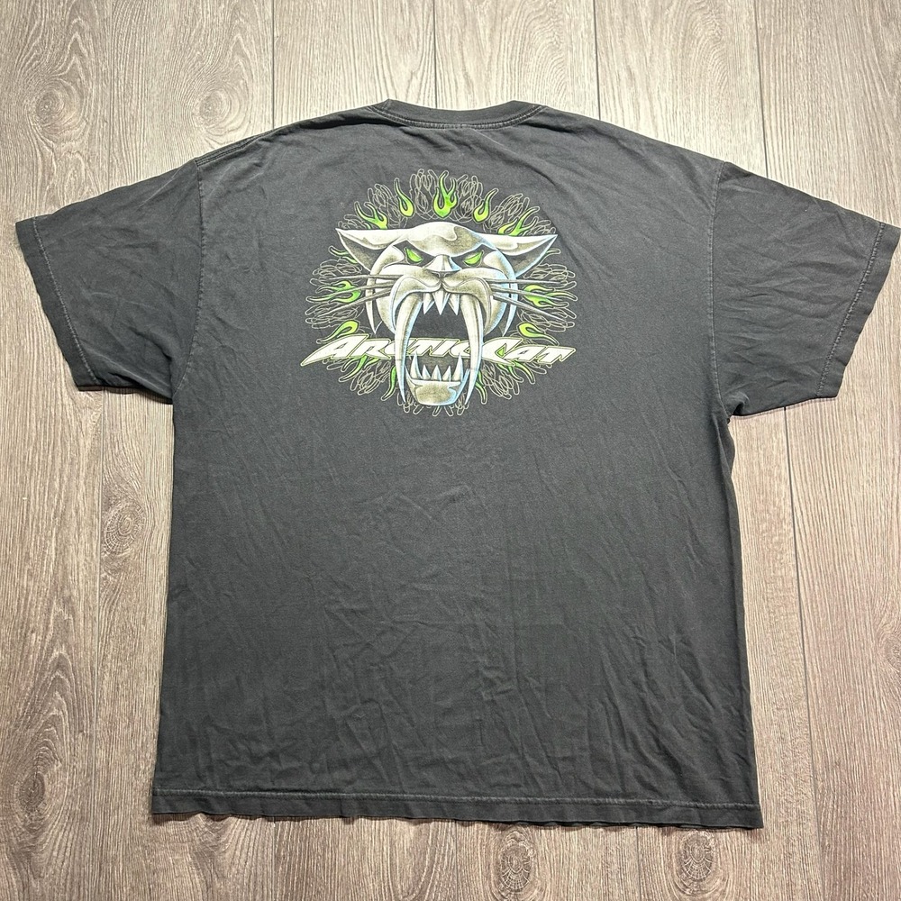 Vintage Arctic Cat Graphic T-Shirt Mens 2XL Black AAA Alstyle Snowmobile Tee